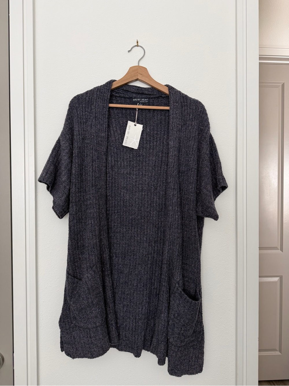 BAREFOOT DREAMS • open short sleeve cardigan